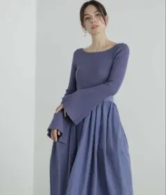 週末限定価格♡ 【新品】ジルスチュアート　タフタドッキングニットドレス