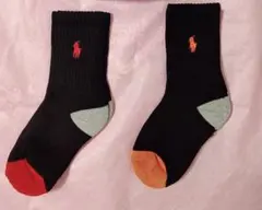 新品・未使用☆ラルフローレン♡キッズソックス16～19 ブラック 2点セット