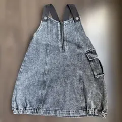 デニム ジャンバースカート ケミカルウォッシュ キッズ ブリーズ