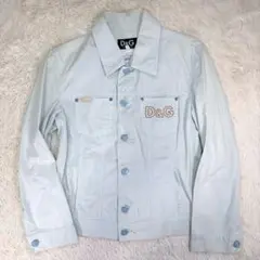 【希少】ドルチェ&ガッバーナ　D&G ロゴ刺繍　ライトブルー　デニムジャケット