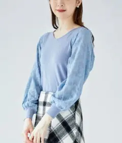 特価新品トッコ　前後２ＷＡＹシアージャガード切替マシュマロタッチニット