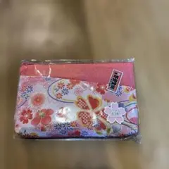 新品　明治神宮　和柄　花柄ポーチ ピンク系