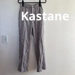 ▼Kastane　カスタネ　パンツ　ズボン　2　チェック　ワイン　スリットのサムネイル