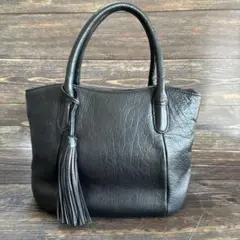 IBIZA イビザ レザートートバッグ ブラック タッセル付き 日本製