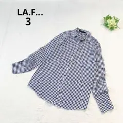 ラエフ ギンガムチェックシャツ ブラウス L 羽織 日本製 長袖 トップス