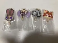 ズートピア　アイスキャンディチャーム　4点セット　ガチャガチャ