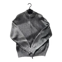 ZARA グレー ジップアップ ニット M