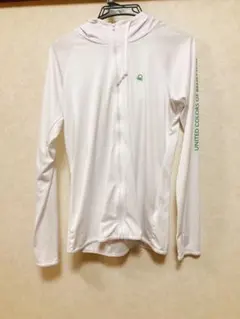 ベネトン　BENETTON パーカー　LLサイズ　ホワイト　白　夏のサムネイル