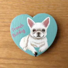 小さな輪ゴムホルダー1個・フレンチブルドッグ　マグネット　ハンドメイド　犬雑貨