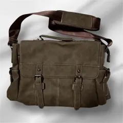 ショルダーバッグ 大容量 メンズ 斜めがけ A4対応 カーキ ブラウン 防水