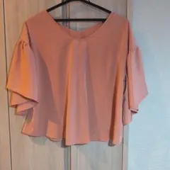 【THE SHOP TK】半袖フリルブラウス　中古品のサムネイル
