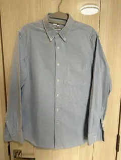 オックスフォードシャツ　UNIQLO　ボタンダウン長袖シャツ ブルー