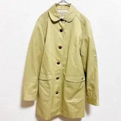 クロコダイル ステンカラーコート ジャケット（M）ライトグリーン 綿100%