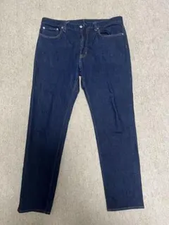 濃紺 ストレートデニムパンツ