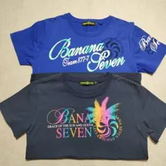 【00s】バナナセブン 半袖 Tシャツ 2枚セット S サーフ 平成レトロのサムネイル