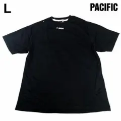 PACIFIC L テニスウェア 半袖 Tシャツ 黒 ロゴ DEC-0218のサムネイル