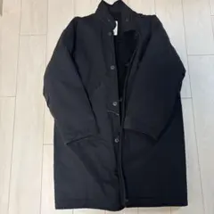 ブラック ロングコート フリースライニング