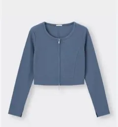 GU リブデザイン長袖カーディガン