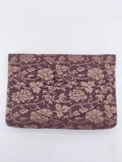d083【新品・未使用】ミニ数寄屋袋 紫 唐花草 友湖型 小 人絹 茶道 懐紙挟のサムネイル
