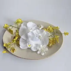 胡蝶蘭 髪飾り （ヘッドドレス 結婚式用髪飾り、成人式用髪飾り）