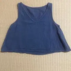INDIGO SEA クロップ丈　ノースリーブシャツ　訳あり