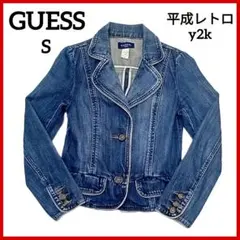 GUESS ゲス　ショート丈デニムジャケット　平成レトロ　y2k S 1点物