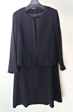 訳あり 大きいサイズ ブラックフォーマル ジャケットワンピースセット 26ABR
