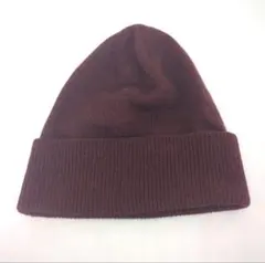 無印良品 MUJI ニット帽 帽子 エンジ えんじ色 ウール100%のサムネイル
