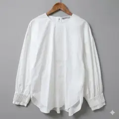 美品】ティッカ SOMELOS 刺繍 レース ツイストスリーブ ブラウス 上品