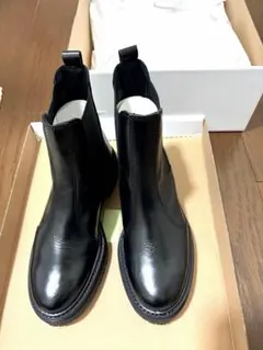 ENESS エネス　サイドゴアブーツ　厚底　トラックソール　黒　37