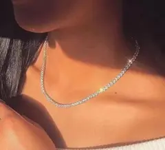 【一目でわかるレベチ感】モアサナイト テニスチェーンネックレス45cm