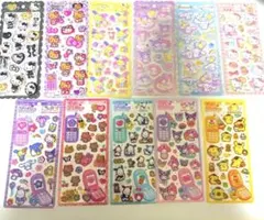 s*r様 【ハローキティマシュマロシール6点・平成はっぴーフォン5点】全11点、