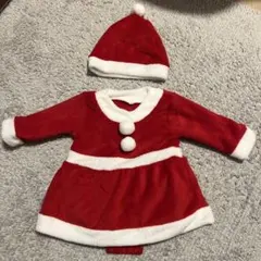 赤いサンタコスチューム 70-80サイズ 帽子付き