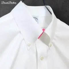 美品 ブルックスブラザーズ SLIMFIT BD ブロード 白 16-35