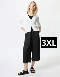 新品 UNIQLO レーヨンリラコ 黒 3XL 涼しい