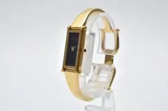 57 GUCCI 1500L レディース腕時計 バングルゴールド ブラック文字盤のサムネイル