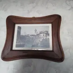 カモ画 アンティーク 調額縁 イタリア 輸入 額絵 天然木 フレーム