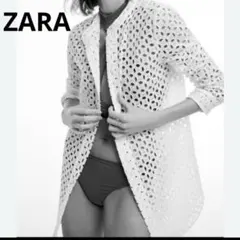 ZARA カットレース　エンブロイダリー　シャツ　ブラウス
