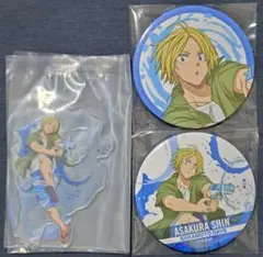 セガラッキーくじ サカモトデイズ D賞 アクスタ F賞 BIG缶バッジ 朝倉シン