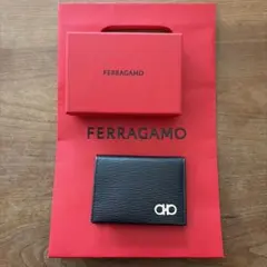 フェラガモ 名刺入れ ダブルガンチーニ レザー