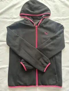 Puma フード付きジャケット 黒　ピンク　リバーシブル