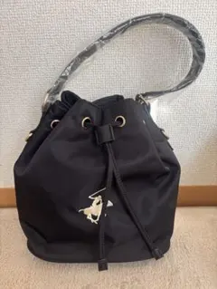 ビバリーヒルズポロクラブ　ナイロン巾着型バッグ（ブラック）