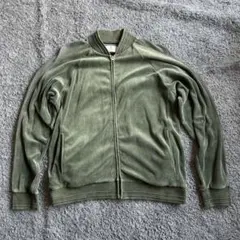 フリース　ジップアップジャケット　カーキ ミリタリー