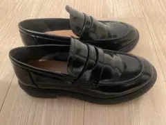 ブラック ローファー 合成皮革