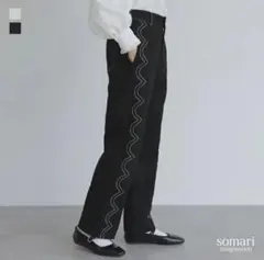 オシャレウォーカー スカラップ ステッチ パンツ ストレート ストレッチ 新品