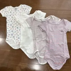 【プチバトー】ベビー肌着 4枚セット 12M/74cm