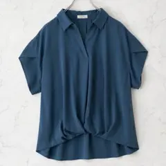 earth music&ecology フロントツイスト スキッパーブラウス F