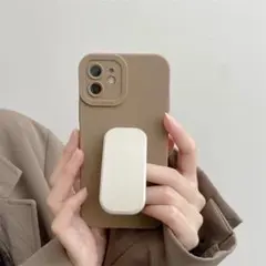 スタンド 【新入荷】 スマホケース iPhone16proMax くすみ 韓国