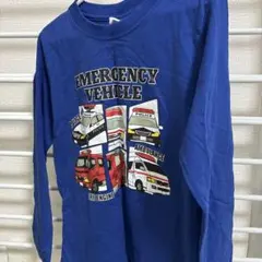 Blue Mart 緊急車両デザイン 長袖カットソー 120 パトカーなど