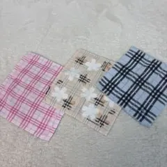 希少BURBERRY 花柄タオルハンカチ 3枚セット